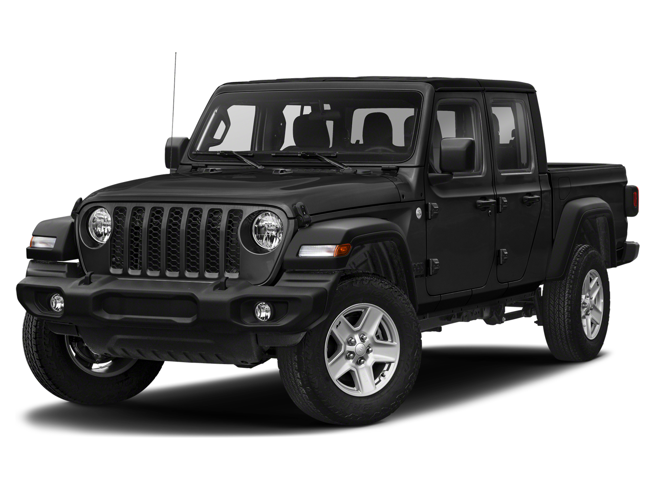 2021 Jeep Gladiator Willys 4x4 in Black Clearcoat — front three-quarter view