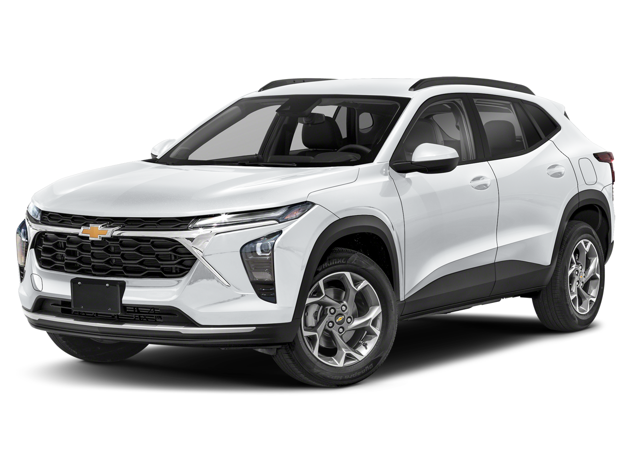 2024 Chevrolet Trax LS in Summit White — front three-quarter view