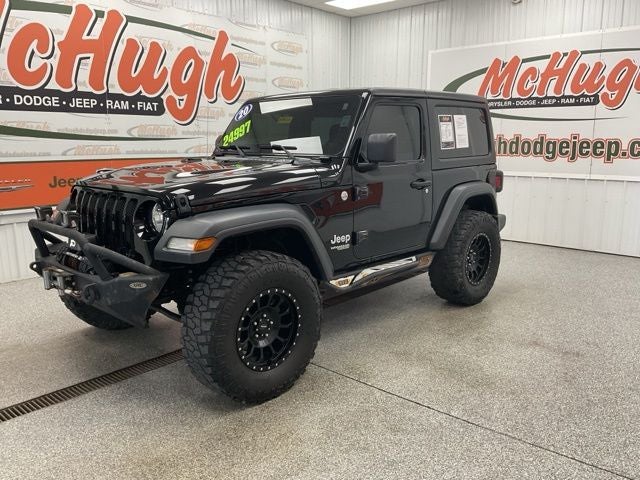 2020 Jeep Wrangler Sport S 4x4 in Black Clearcoat — front three-quarter view