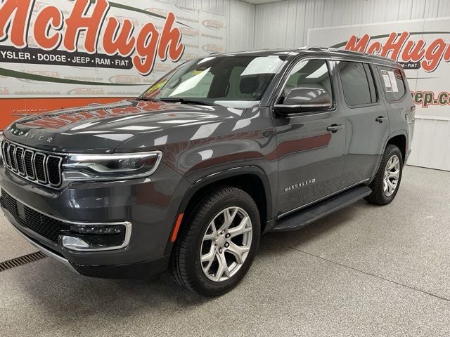 2022 Jeep Wagoneer Series II 4x4 in Baltic Gray Metallic Clearcoat — front three-quarter view
