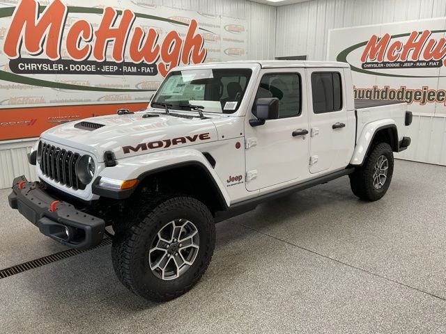 2026 Jeep Gladiator GLADIATOR MOJAVE X 4X4 in Bright White Clear-Coat Exterior Paint — front three-quarter view