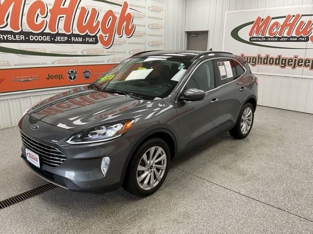 2022 Ford Escape Titanium in Gray Metallic — front three-quarter view