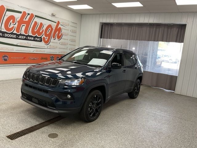 2026 Jeep Compass COMPASS LATITUDE ALTITUDE 4X4 in Fathom Blue Pearl-Coat Exterior Paint — front three-quarter view