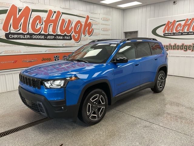 2026 Jeep Cherokee CHEROKEE LAREDO 4X4 in Hydro Blue Pearl-Coat Exterior Paint — front three-quarter view